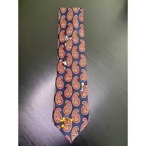 MICKEY MOUSE TIE - Donald Duck - Goofy - Pluto - Paisley - Vintage 59" x 3 1/2"